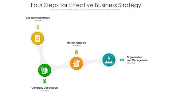 Four Steps For Effective Business Strategy Ppt PowerPoint Presentation File Example Introduction PDF