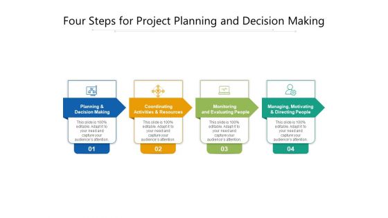 Four Steps For Project Planning And Decision Making Ppt PowerPoint Presentation Summary Backgrounds PDF Four Steps For Project Planning And Decision Making Ppt PowerPoint Presentation Summary Backgrounds PDF