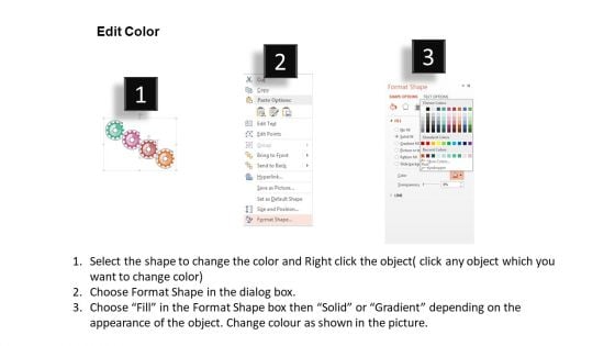 Four Steps Gears With Business Icons Powerpoint Templates