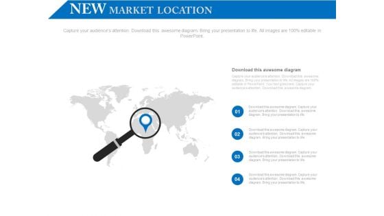 Four Steps Global Search Diagram PowerPoint Slides