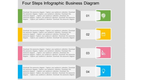 Four Steps Infographic Business Diagram Powerpoint Templates