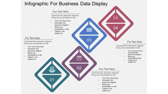 Four Steps Infographic For Business Data Display Powerpoint Template