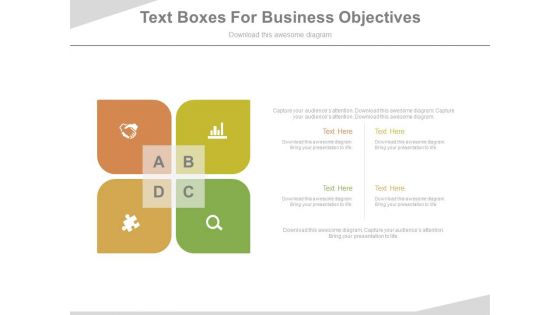 Four Steps Infographic Matrix Powerpoint Template