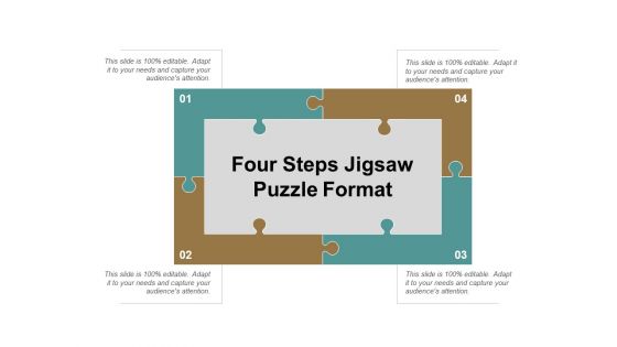 Four Steps Jigsaw Puzzle Format Ppt PowerPoint Presentation Summary Layout Ideas