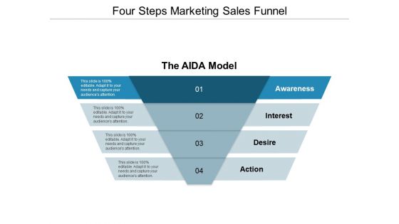 Four Steps Marketing Sales Funnel Ppt Powerpoint Presentation Show Design Templates