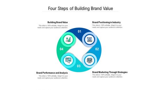 Four Steps Of Building Brand Value Ppt PowerPoint Presentation File Professional PDF