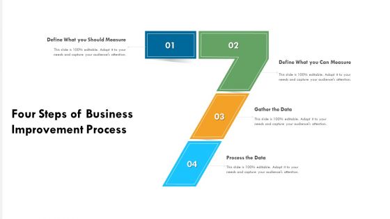 Four Steps Of Business Improvement Process Ppt PowerPoint Presentation File Themes PDF