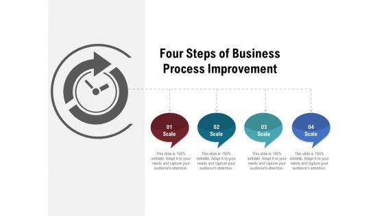 Four Steps Of Business Process Improvement Ppt PowerPoint Presentation File Graphics Example PDF