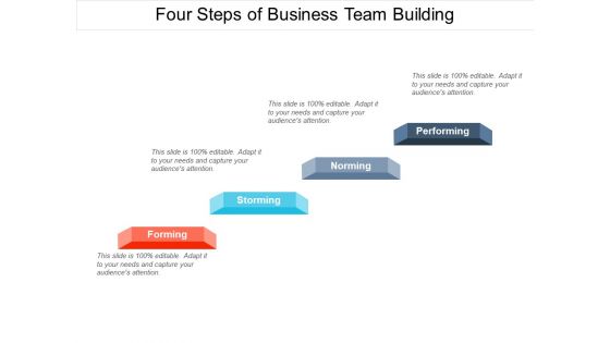 Four Steps Of Business Team Building Ppt PowerPoint Presentation Styles Influencers PDF