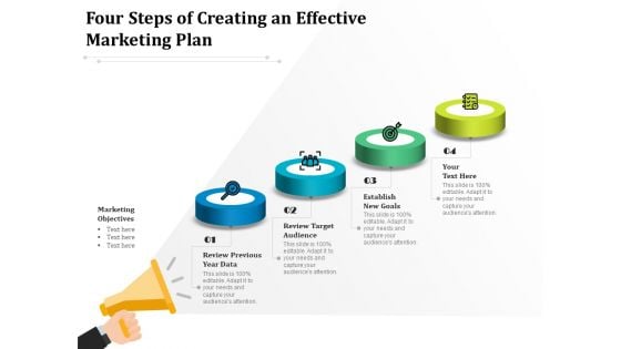 Four Steps Of Creating An Effective Marketing Plan Ppt PowerPoint Presentation Model Visual Aids PDF