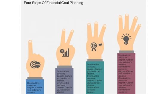 Four Steps Of Financial Goal Planning Powerpoint Templates