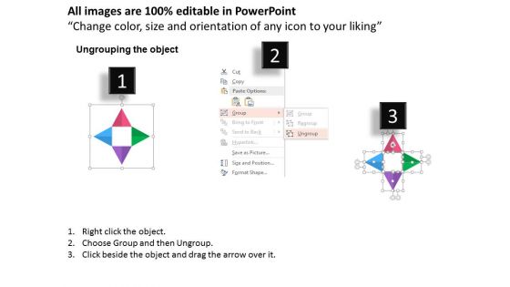 Four Steps Of Global Sales Process Powerpoint Templates