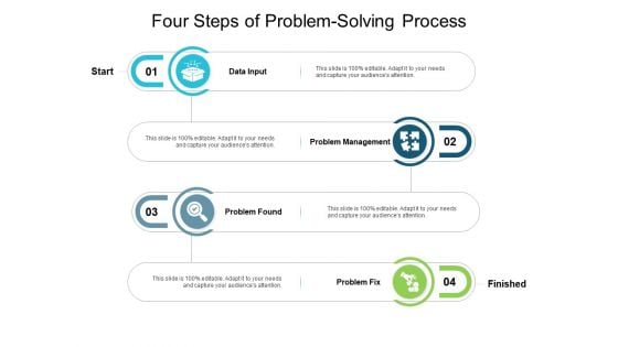 Four Steps Of Problem Solving Process Ppt Powerpoint Presentation Show Format Ideas