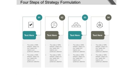 Four Steps Of Strategy Formulation Ppt Powerpoint Presentation Inspiration Layout Ideas