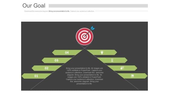 Four Steps Our Goal Infographic Design Powerpoint Slides Four Steps Our Goal Infographic Design Powerpoint Slides