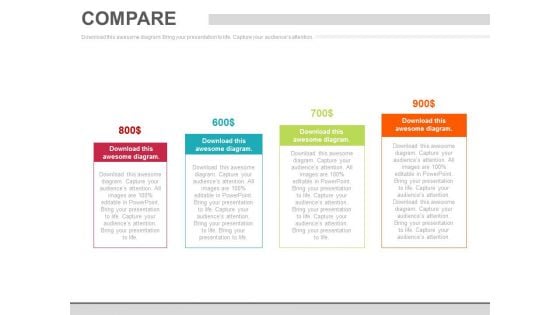 Four Steps Pricing Option Chart Powerpoint Slides