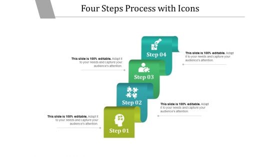 Four Steps Process With Icons Ppt PowerPoint Presentation Show Infographics