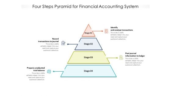 Four Steps Pyramid For Financial Accounting System Ppt PowerPoint Presentation Outline Example PDF