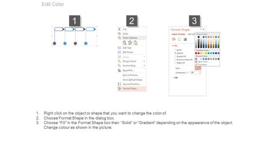 Four Steps Timeline Diagram With Icons Powerpoint Slides