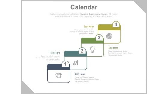 Four Steps Timeline Infographic Diagram Powerpoint Slides