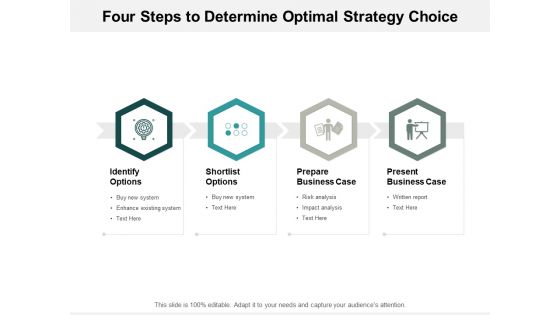 Four Steps To Determine Optimal Strategy Choice Ppt PowerPoint Presentation Professional Example