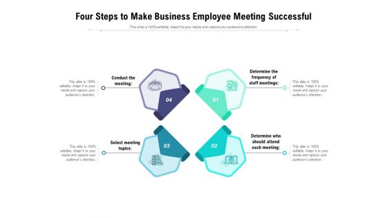 Four Steps To Make Business Employee Meeting Successful Ppt PowerPoint Presentation Show Styles PDF Four Steps To Make Business Employee Meeting Successful Ppt PowerPoint Presentation Show Styles PDF