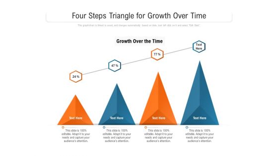 Four Steps Triangle For Growth Over The Time Ppt PowerPoint Presentation File Example PDF