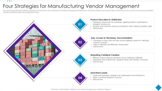 Four Strategies For Manufacturing Vendor Management Rules PDF