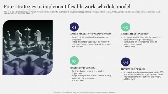 Four Strategies To Implement Flexible Work Schedule Model Themes PDF