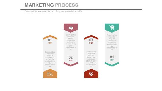 Four Tags For Marketing Planning Process Powerpoint Template