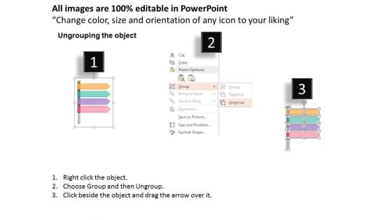 Four Tags Signboard With Icons Powerpoint Template