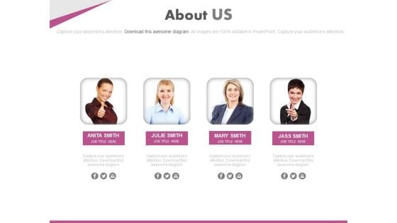Four Team Members For About Us Powerpoint Slides Four Team Members For About Us Powerpoint Slides