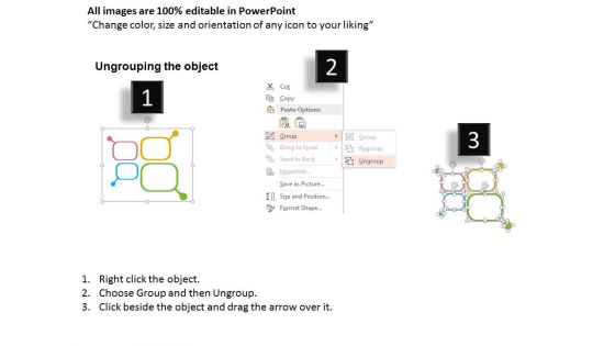 Four Text Boxes With Icons Powerpoint Template