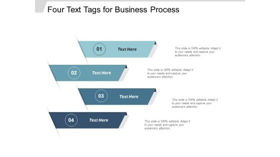 Four Text Tags For Business Process Ppt Powerpoint Presentation Ideas Gridlines