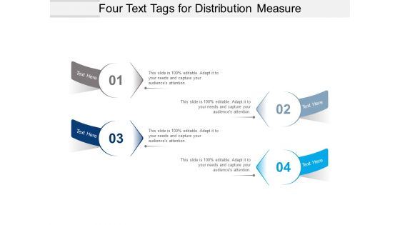 Four Text Tags For Distribution Measure Ppt PowerPoint Presentation Visual Aids Pictures