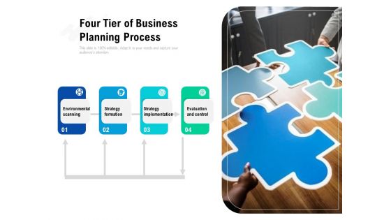 four tier of business planning process ppt powerpoint presentation infographics ideas pdf