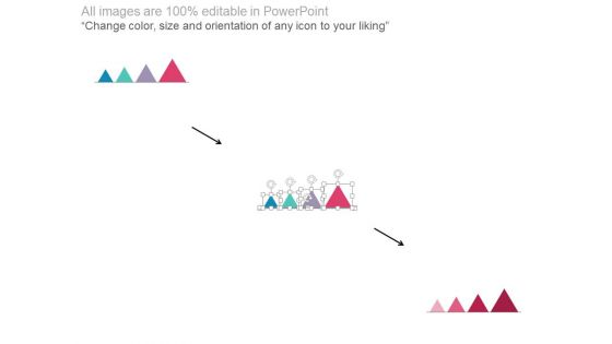 Four Triangles In Progressive Order Powerpoint Slides