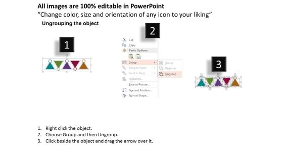Four Triangles Process Flow Infographic Powerpoint Template Slide02