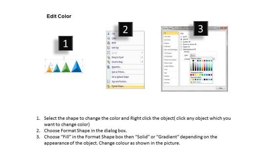 Four Triangles With Globe Team Result Analysis Report Icons Powerpoint Templates