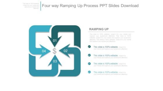 Four Way Ramping Up Process Ppt Slides Download