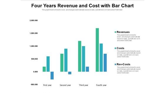 Four Years Revenue And Cost With Bar Chart Ppt PowerPoint Presentation Gallery Images PDF Four Years Revenue And Cost With Bar Chart Ppt PowerPoint Presentation Gallery Images PDF