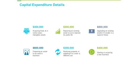 Framework Administration Capital Expenditure Details Ppt Visual Aids Outline PDF