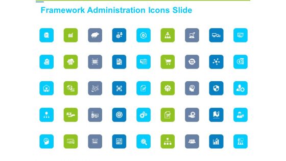Framework Administration Icons Slide Ppt Model Demonstration PDF