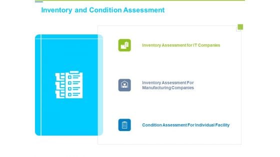 Framework Administration Inventory And Condition Assessment Ppt Icon Brochure PDF