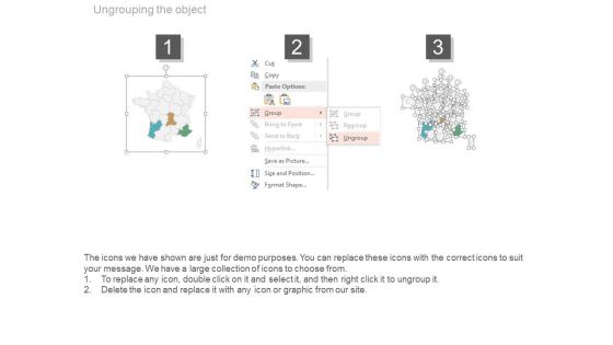 France Map With Social Media Icons Powerpoint Slides