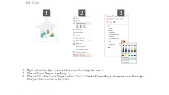 France Map With Social Media Icons Powerpoint Slides