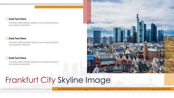 Frankfurt City Skyline Image PowerPoint Presentation PPT Template PDF