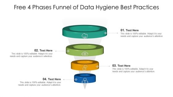 Free 4 Phases Funnel Of Data Hygiene Best Practices Ppt PowerPoint Presentation File Gallery PDF