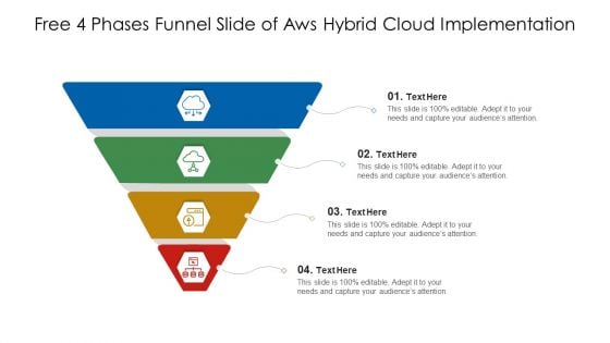 Free 4 Phases Funnel Slide Of Aws Hybrid Cloud Implementation Ppt PowerPoint Presentation File Layout Ideas PDF