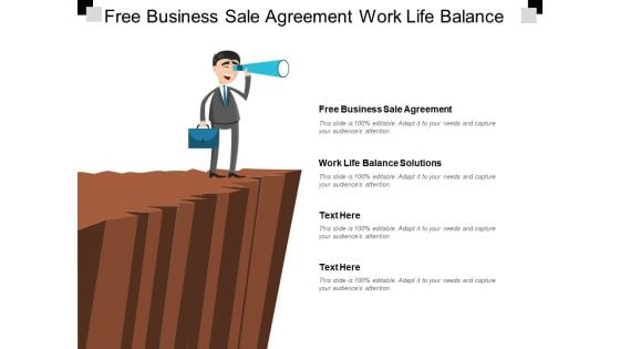 Free Business Sale Agreement Work Life Balance Solutions Ppt PowerPoint Presentation Infographic Template Display